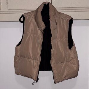Stylish Women's Beige Puffer Vest